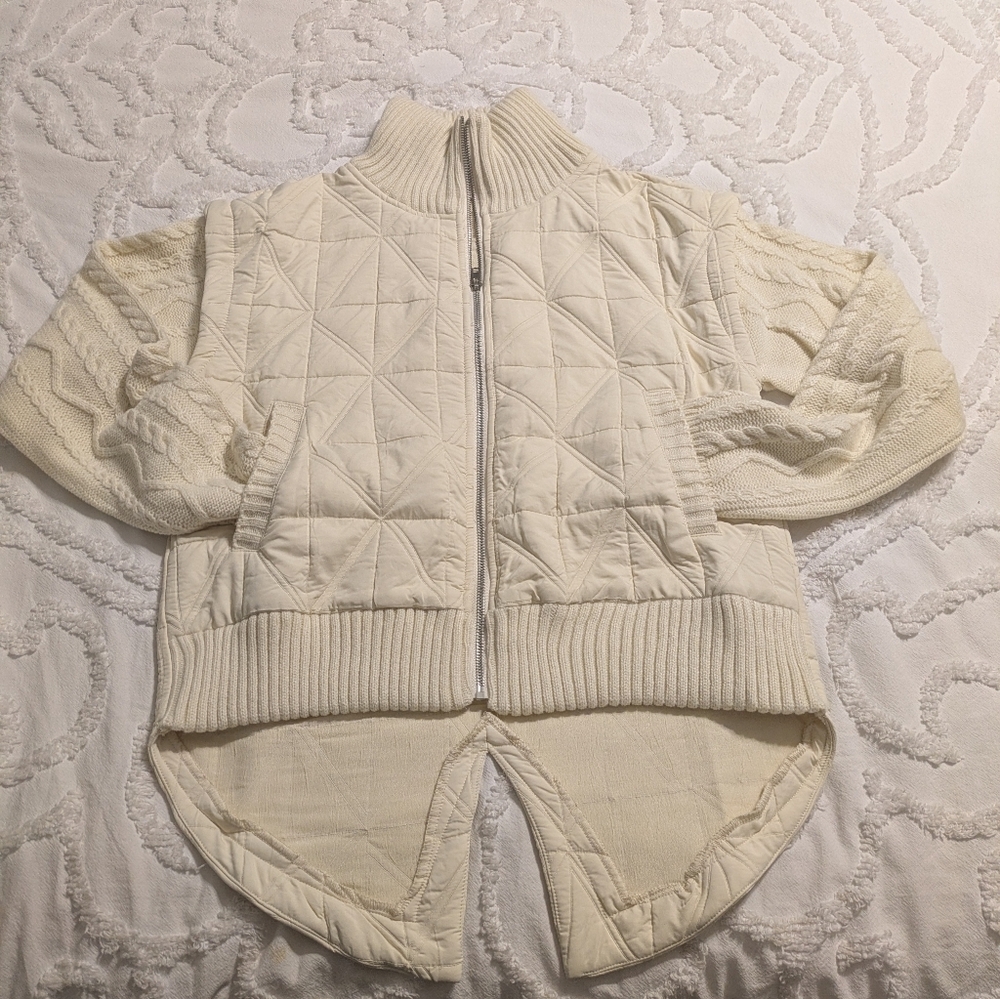 Mystree Cream Quilted Jacket - Picture 4 of 5